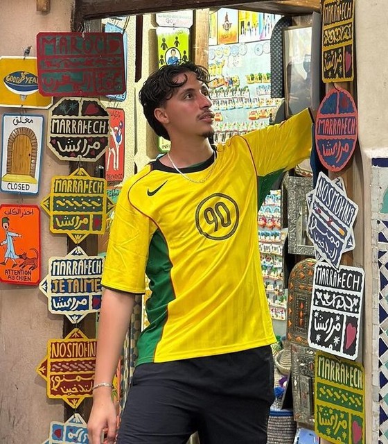Nike T90 Dri-fit unisex football shirt in yellow