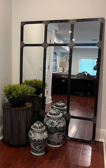 ETHAN ALLEN イーセンアーレン USA ウォールミラー 大型 鏡 Brayden Iron Floor Mirror | Full-Length Mirror | Ethan Allen