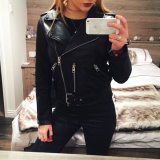 Georgia May Heads - Balfern Leather Biker Jacket