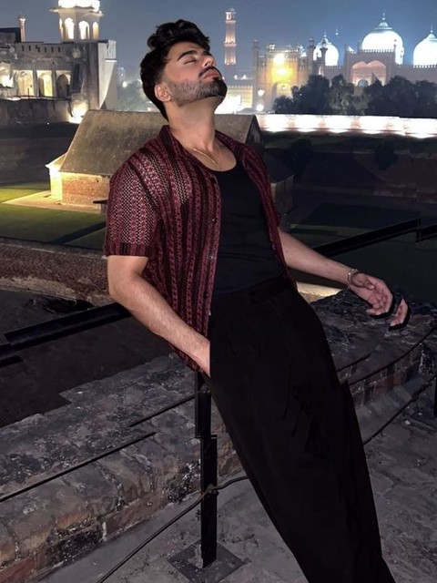 ASOS DESIGN boxy revere crochet shirt in burgundy and black stripe