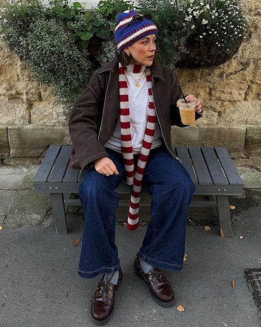 COLLUSION multi fluffy beanie in blue