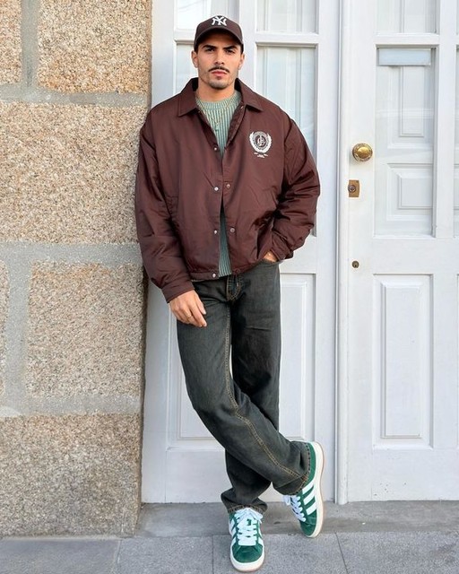 ASOS DESIGN oversized boxy coach jacket in brown