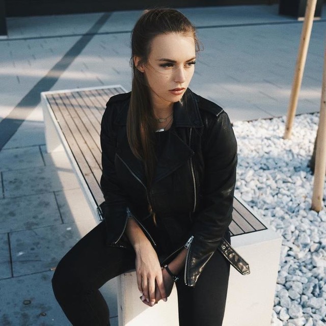 Annika Kotrč - Balfern Leather Biker Jacket