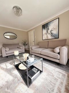 ⭐️Living Room⭐️

Just before Christmas I made a start transforming the living room from grey and drab to beige and fab.

After stripping the wallpaper off the main wall, I painted all the walls in the colour Portland Stone by littlegreenepaintcompany which instantly made the room look lighter and brighter. 

In March we bought a new sofa and cuddle chair from the Ted Baker range dfs which gives a touch of elegance. New Roman blinds have been added and I have a new light to go up which is so beautiful.

Next on the list is a media wall which I’m hoping to start very soon.

Swipe ➡️ to see the right move pictures 

Keep following along to see how we change this space x

Living Room | Transformation | Transformation Tuesday | Home Changes | Home | Home Decor | Sofa | Renovation | Before & After | Home Project | Neutral Home | Home Interiors

#livingroom #transformation #beforeandafter #homedecor #homeinteriors