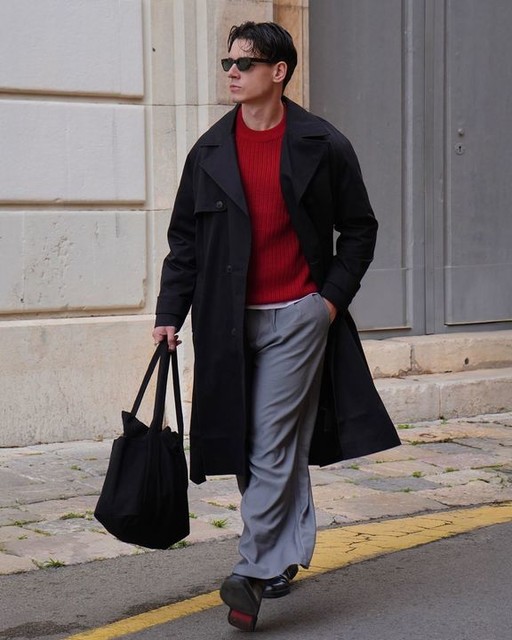 ASOS DESIGN oversized trench coat in black