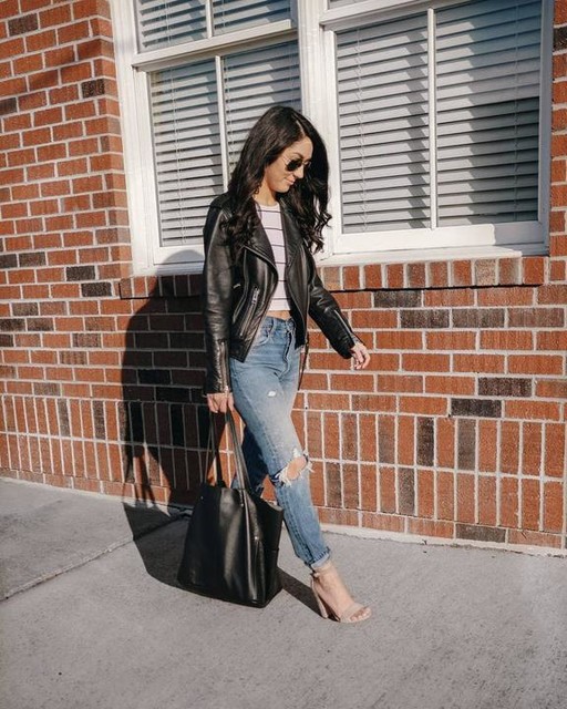 simplynancyblog - Balfern Leder Bikerjacke