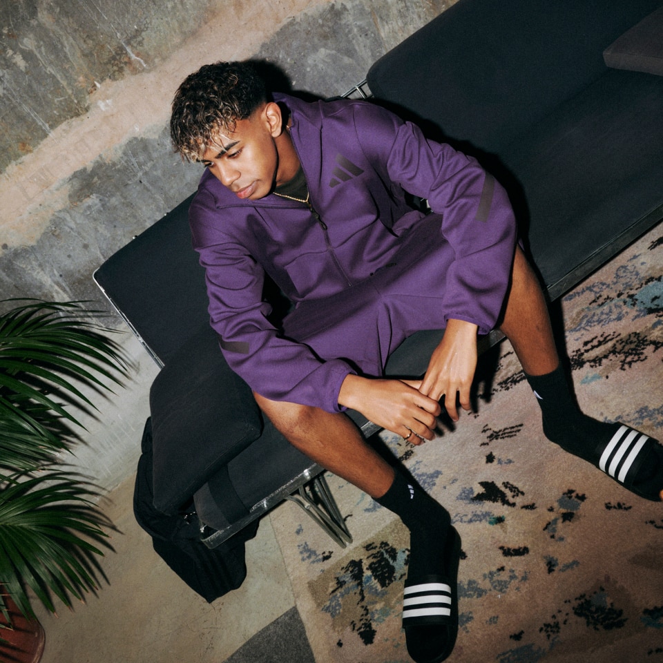adidas Z.N.E. Full-Zip Hooded Track Jacket - Purple | adidas India