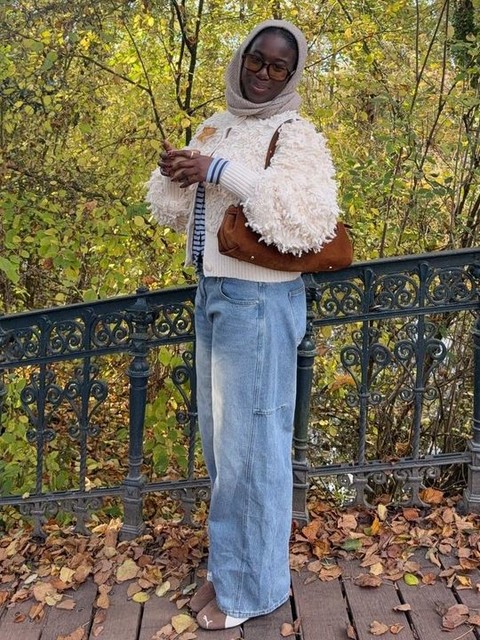 ASOS DESIGN Petite low rise baggy jeans in pale vintage blue 