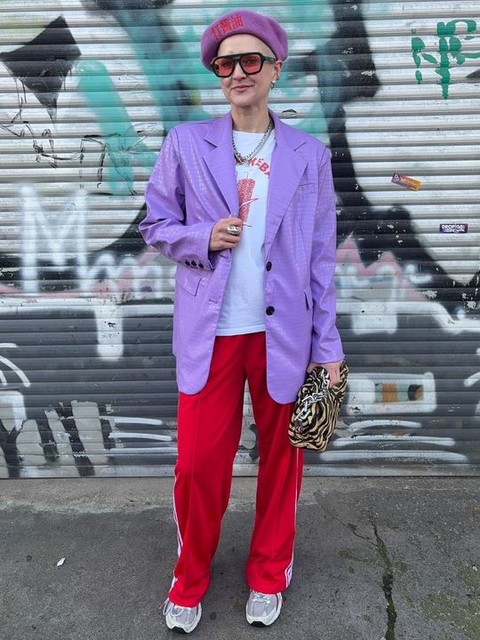 adidas Originals Firebird Loose track pants in red