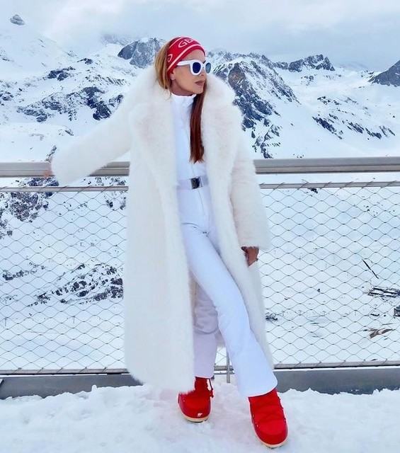 ASOS DESIGN Petite longline belted faux fur coat in cream