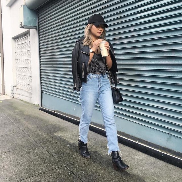 Wenjin Kang - Balfern Leather Biker Jacket