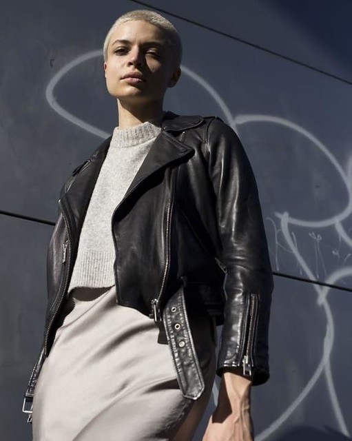 kaderolavelaj - Balfern Leather Biker Jacket