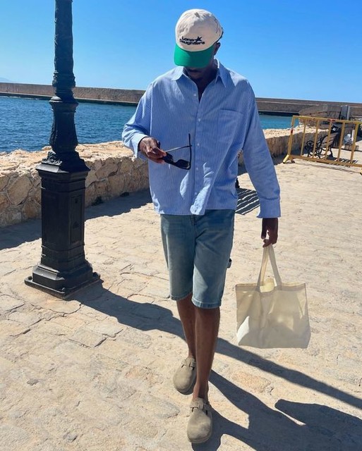 Reclaimed Vintage boxy oversized shirt in blue stripe