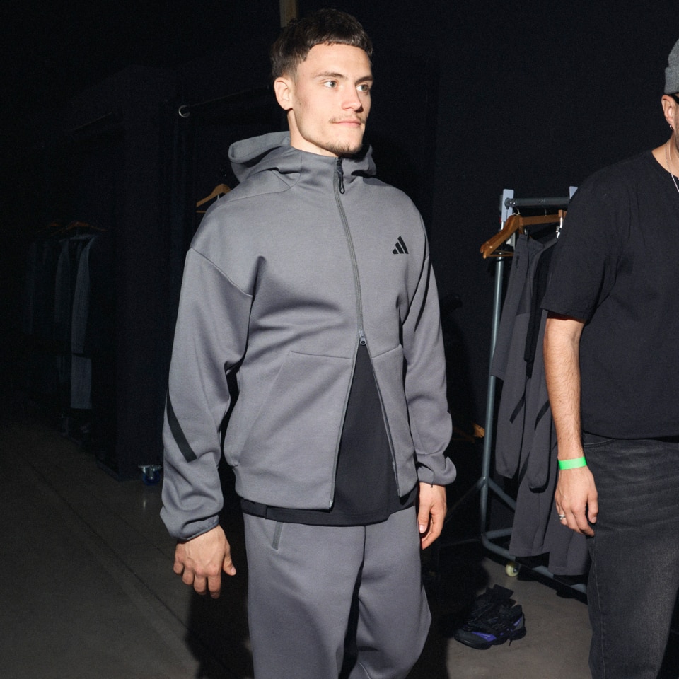 ADIDAS Z.N.E. FULL ZIP Track Top - Grey | Free Shipping with adiClub