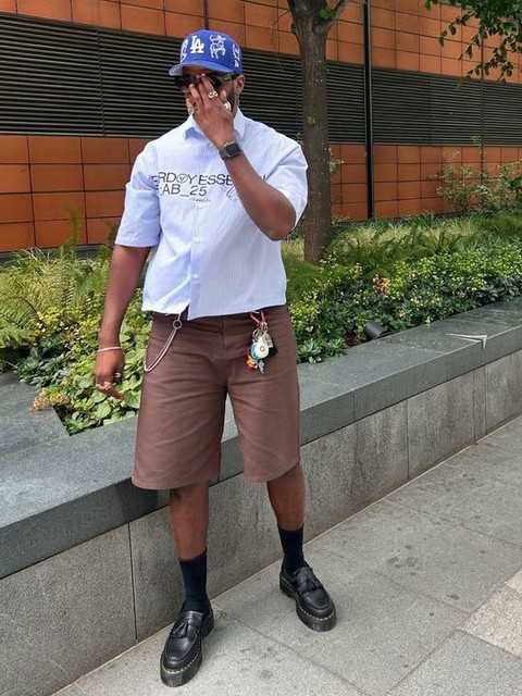 ASOS DESIGN boxy oversized poplin shirt with graphic in navy