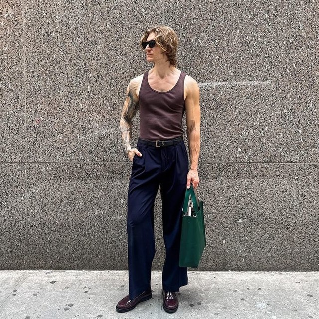 ASOS DESIGN essential muscle fit vest in brown 