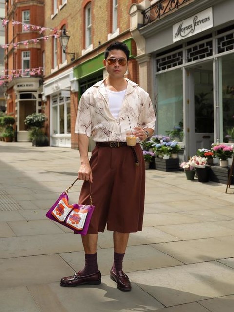ASOS DESIGN bermuda suit shorts in brown