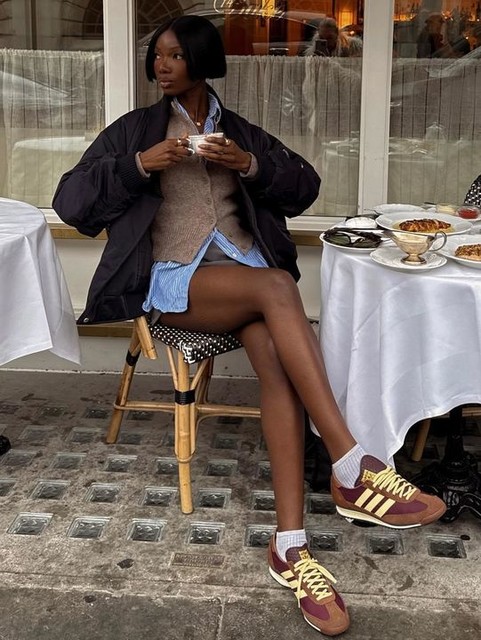 ASOS DESIGN knit collar bomber jacket in navy