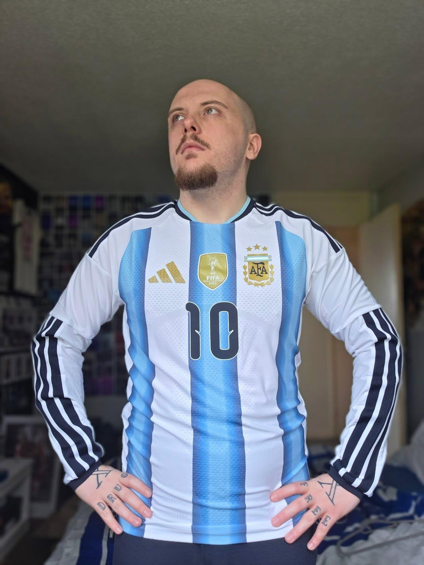 adidas Argentina 26 Home Authentic Long Sleeve Jersey - White