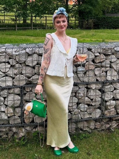 ASOS DESIGN linen look frill collar waistcoat in ivory