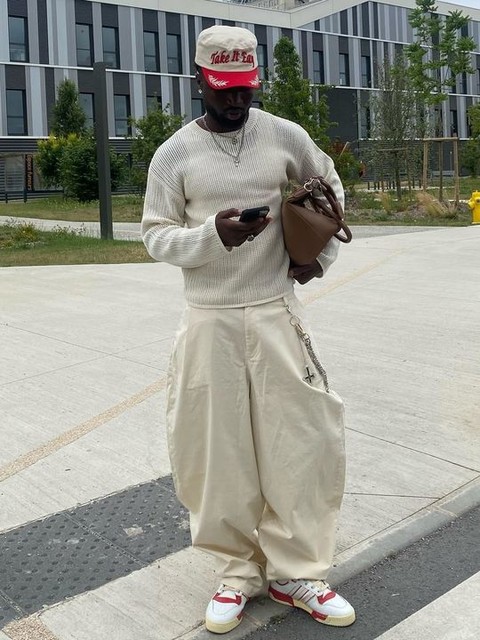 ASOS DESIGN oversized heavyweight knitted wool blend rib jumper in beige marl