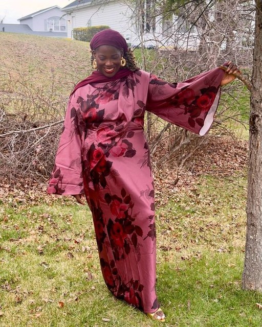 ASOS DESIGN Curve satin wrap maxi dress with drape bodice and kimono sleeve in pink floral