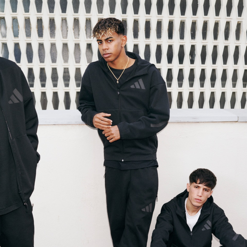 adidas Z.N.E. Full-Zip Hooded Track Jacket - Black | Free Shipping