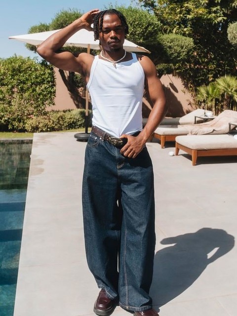 ASOS DESIGN loose jeans in raw wash