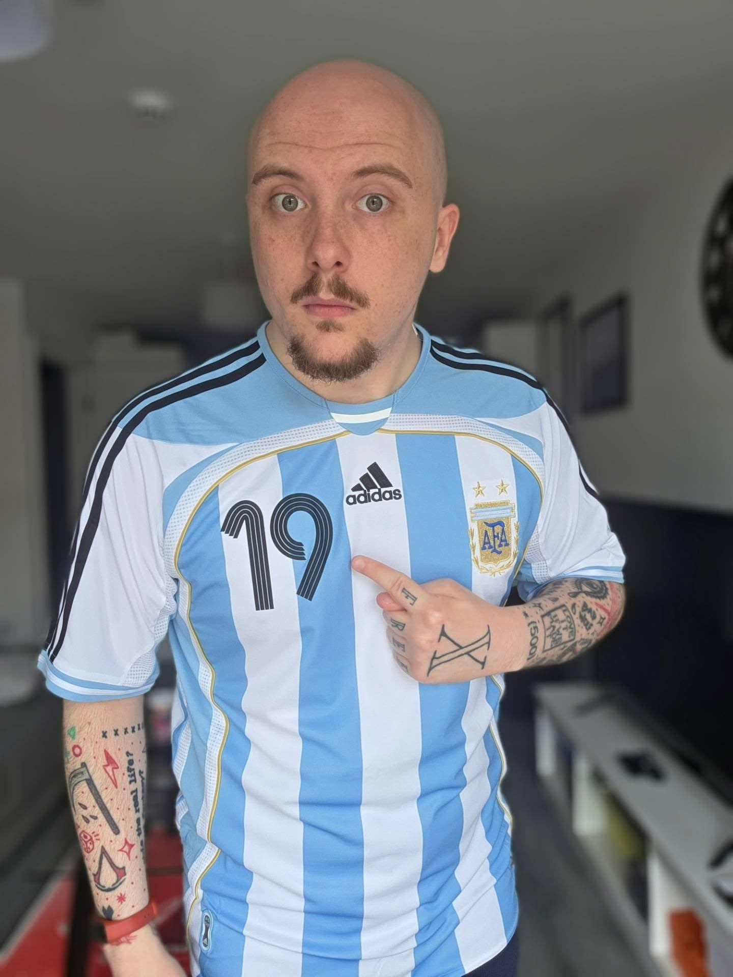 ウェア 06/07 Messi authentic jersey adidas Argentina Home Jersey 2006 Messi - White | Free Shipping
