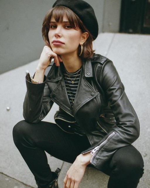 Phoebe Torrance - Cazadora biker de cuero Balfern