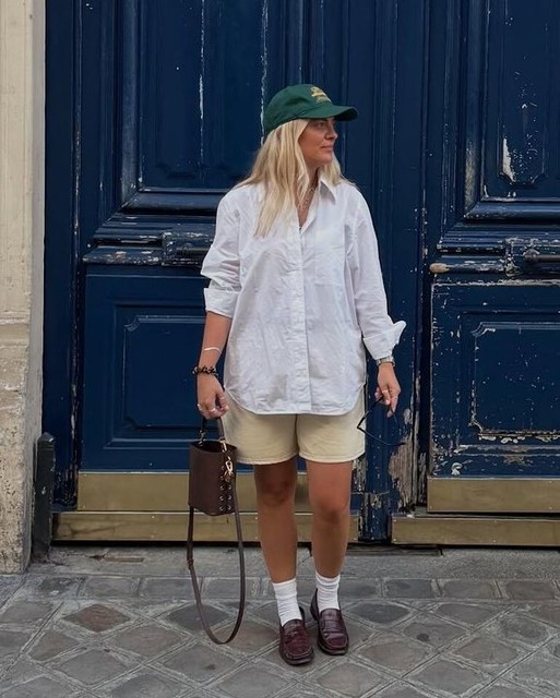 Topshop denim jorts in buttermilk