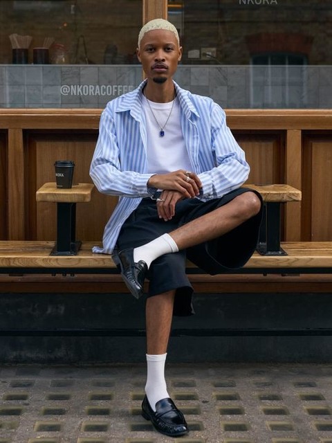 London Rebel Sadie ruched detail loafers in patent black