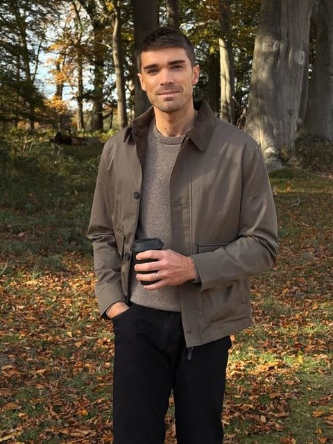 Mango cotton mix short jacket in dark beige