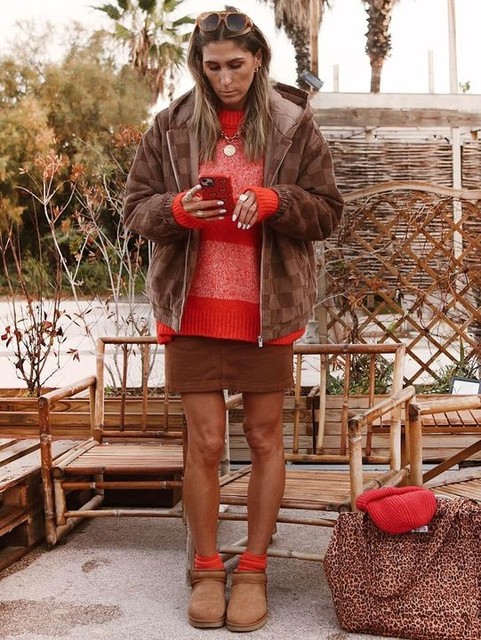 ASOS DESIGN multiply stripe jumper in red