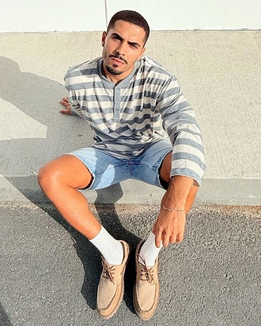 ASOS DESIGN heavyweight oversized long sleeve t-shirt with henley neck in grey stripe