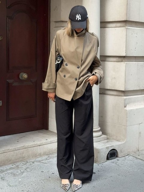 ASOS DESIGN wide leg tailored pant in black