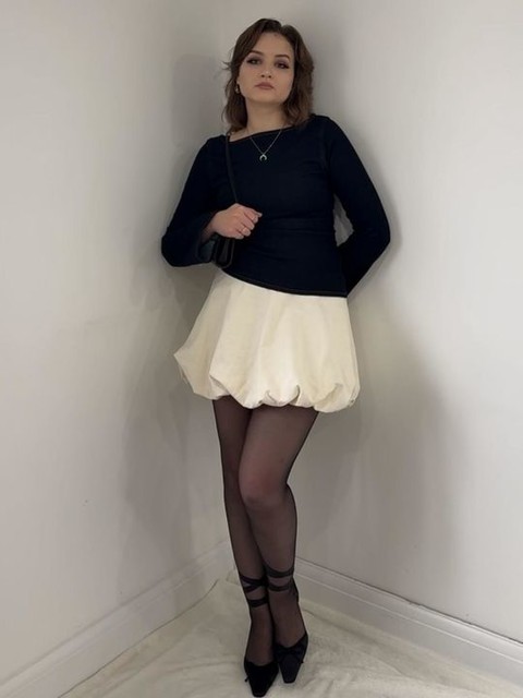 COLLUSION slash neck textured long sleeve top in black