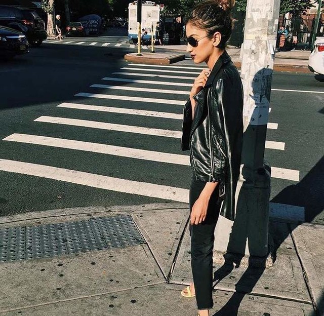 MaheenMalik - Balfern Leather Biker Jacket